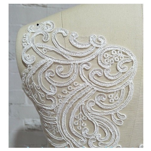 Blumen Spitze bestickt Rücken Applikation Patch Hochzeit Partykleid Kostüm nähen