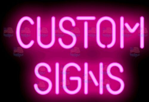 Custom Neon Sign Light Real Glass Tube Lamp Events Bar Restaurant Office Shop TV 