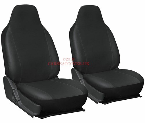Heavy Duty Black Waterproof Car Seat Covers 2 x Fronts 2012- Seat Leon