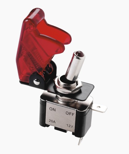 Red Top Gun Transparent On Off Car Dash Dashboard Toggle Flick Switch with LED