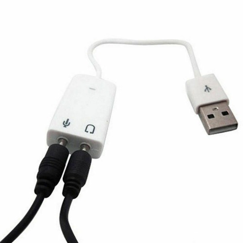 External USB 2.0 3D Virtual 7.1 Channel Audio Sound Card Adapter for PC Laptop