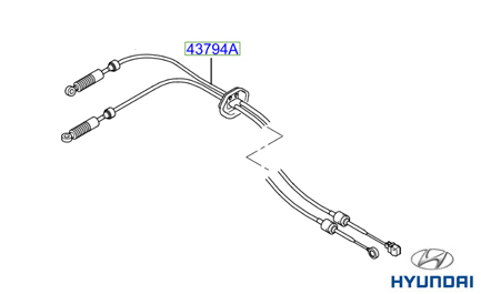 437943A200 Genuine Hyundai Trajet Gear Linkage Cables