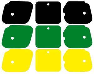 1984 1985 Suzuki RM125 RM250 Blank Number Plate Decals