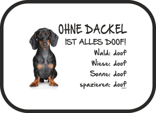 Auto-Sonnenschutz /"Ohne Dackel ist alles doof!/" 2er Set Hund SA0041