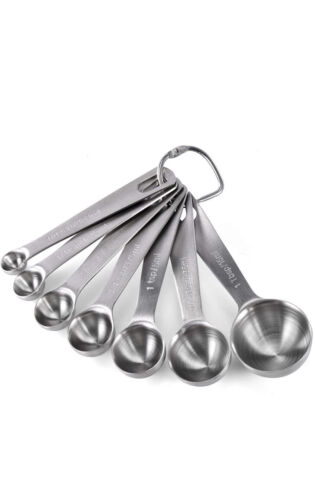 U-Taste 18/8 Stainless Steel Measuring Spoons Set of 7 Piece Measuring Spoons 