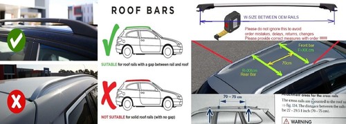 Lockable AeroWingBar Roof Rack Cross Bar Set Fits Suzuki Jimny 1998–2018
