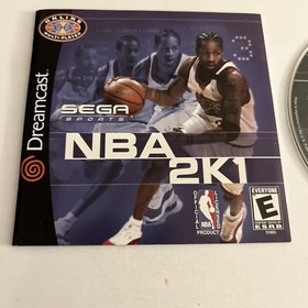 NBA 2K1 (Sega Dreamcast) Authentic Manual/ Mint Disc- Tested