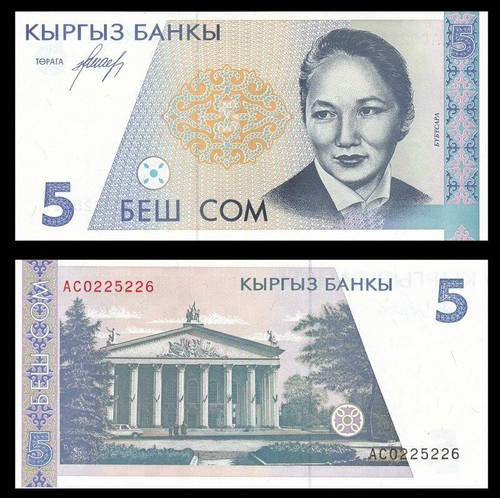 UNC Kyrgyzstan 5 Som P-8 1994