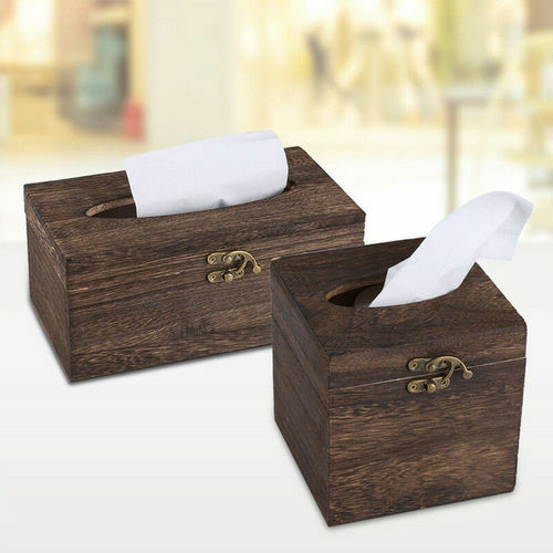 Napkin box Retro Wooden Tissue Paper Box Case Cover Napkin Holder Bar Home Decor