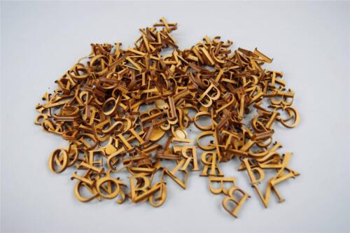 Upper Case NF3 2cm Craft Wooden Letters Digits Adhesive Plain Alphabet 250 