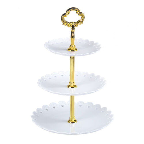 3-Tier Cake Plate Stand Tray Wedding Birthday Party Cupcake Display Tower Set US 