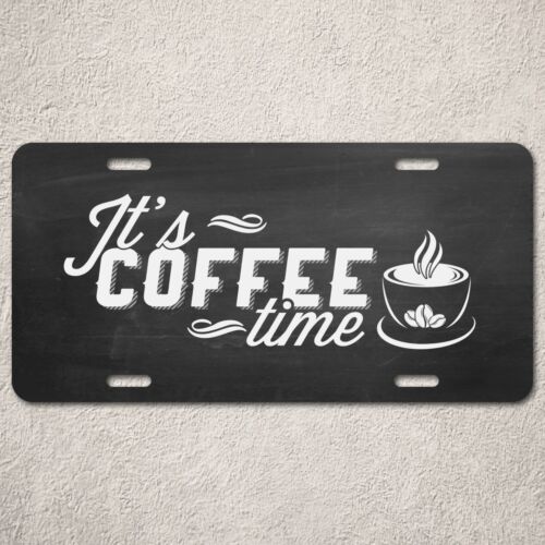 LP0188 Vintage It's COFFEE Time Sign Rustic Auto License Plate Coffee Shop Decor 