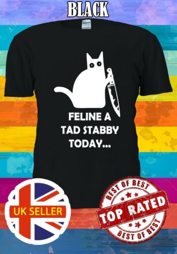 Cat What Feline A Tad Stabby Cat Today Men Women Unisex T-shirt Vest Top 3660