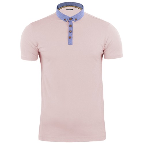 Brave Soul da Uomo CHIMERA Oxford Manica Corta Cotone Polo Shirt Tee Top