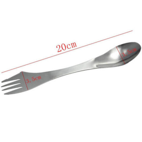 3 in 1 Stainless Fork Spoon Spork Cutlery Utensil Combo Kitchen Outdoor Picnic u 