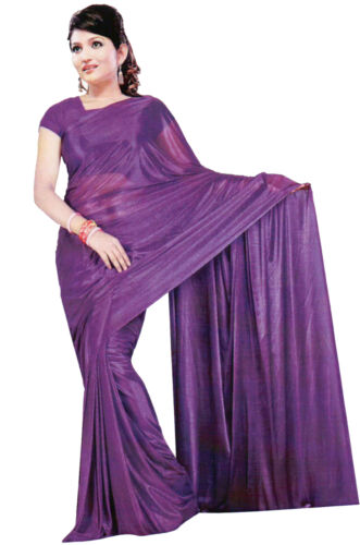 Trendofindia violet foncé Bollywood Sari Viscose