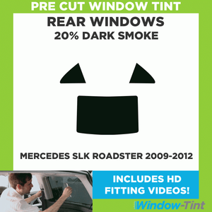 Pre Cut Window Tint Mercedes SLK Roadster 2009-2012 20/% Dark Rear
