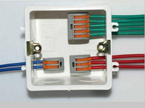 60Pcs Bornes de Connexion 2-3-5 Entrées Fil Souple Rigide Wago Série