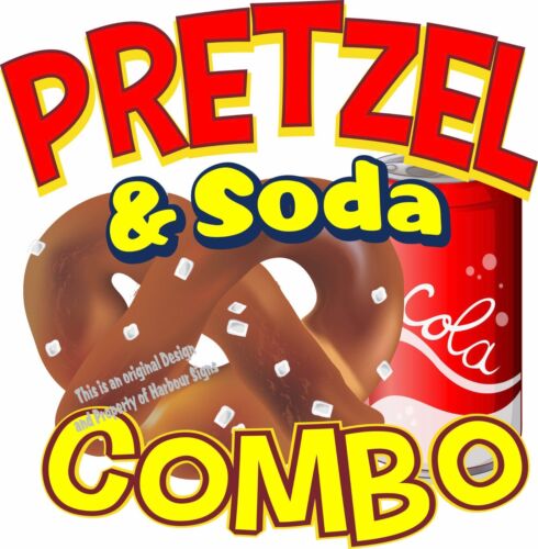 Pretzel Soda Combo Decal 14/" Restaurant Concession Food Truck Vinyl Sticker