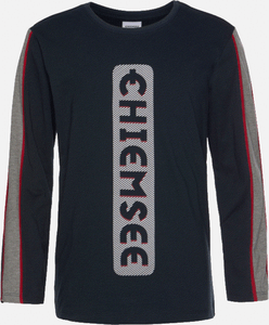 Gr.164//170 Chiemsee Jungen Langarmshirt,vorne mit Markenschriftzug,marine