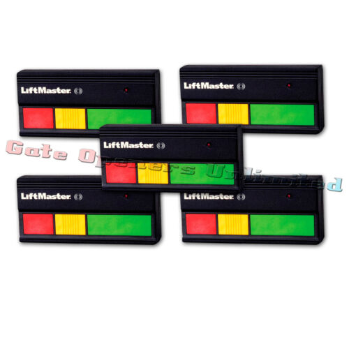 Liftmaster 33LM 5-Pack TriColored Remote 3-Button Garage Transmitter 390MHz 
