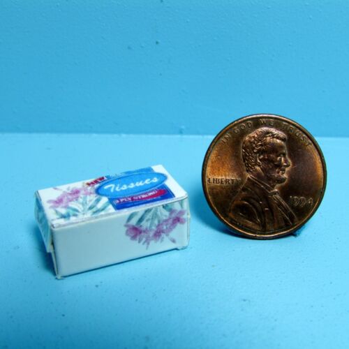 Dollhouse Miniature Replica Box of Facial Tissues Kleenex ~ HR52140