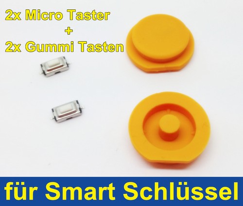 2x Tasten Gummi für Smart Schlüssel 450 fortwo 451 FORFOUR 2x MICRO TASTER