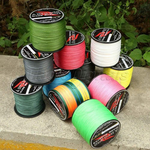 4 Strands PE Braided Dyneema Fishing Line White Fluorescent Green Multi-Color HQ