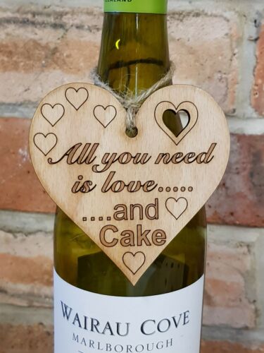 A72 All You Need Is Love And cake Gift cake Sign Hanging Heart cake Lover 