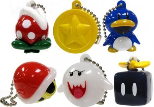 New Super Mario Bros Wii Light Up Collection 2 Lot de 6 Keychains