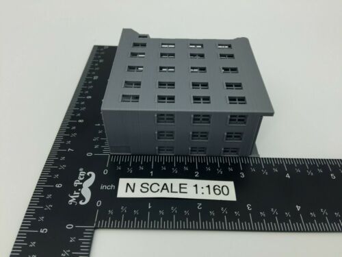 N Scale 1:160-3D PRINTED Model USA 20th Century Brownstone 4 Story Building 