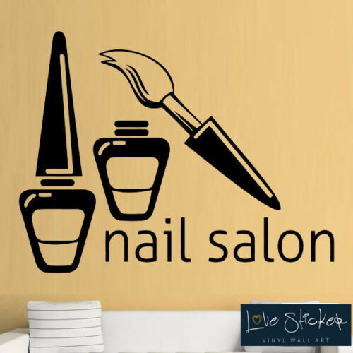 Nails Salon De Beauté Spa filles Make up Fashion Wall Art Stickers Décalque Vinyle Chambre 