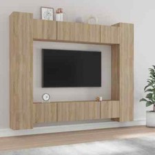 8 Piece TV Cabinet Set Sonoma Oak Engineered Wood vidaXL
