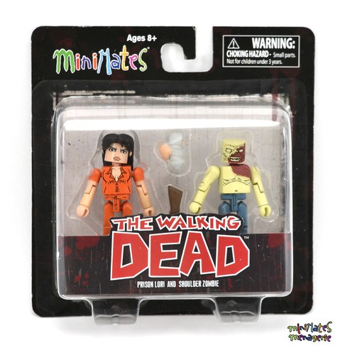 Walking Dead Minimates Series 4 Shoulder Zombie /& Prison Lori Variant