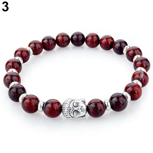 CN/_ Men/'s Simple Natural Stone Bracelet Concise Lucky Beads Bangle Cuff Jewelr