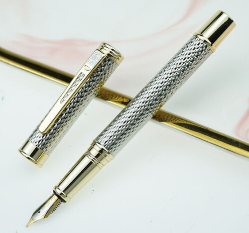 Noble Silver Gift Pen Crocodile 218 Medium Nib Fountain Pen