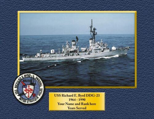 USS RICHARD E. BYRD DDG23 Custom Personalized Print of US Navy Gift Idea
