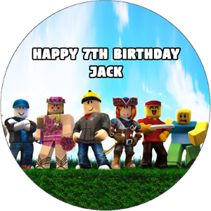 Up To 7.5 Inches ROBLOX PERSONALISED FOOTBALL CAKE TOPPER EDIBLE