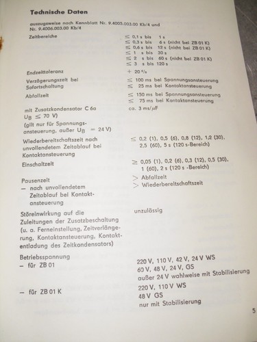 WETRON WEIDA DDR Elektronisches Zeitrelais ZB 01 0,3-6 Sekunden Relais #EL45#
