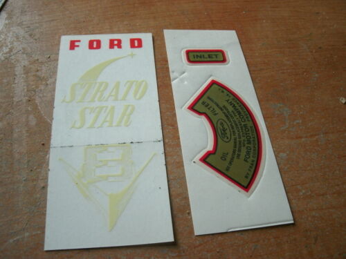 1952 1953 FORD PASSENGER CAR AND TRUCK STRATO STAR OIL FILTER DECAL SET 3PC