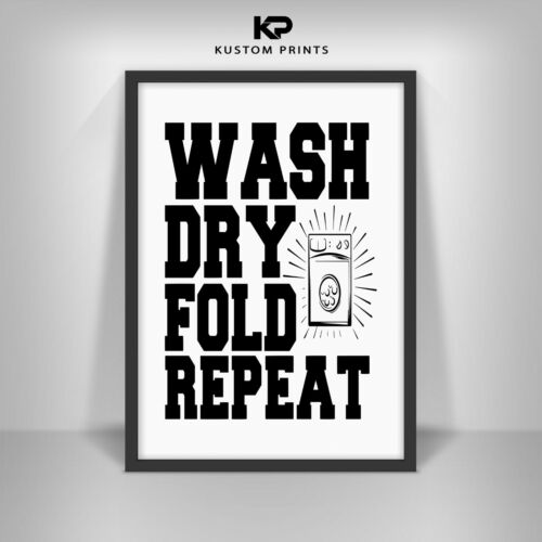 Laundry Wash Room Funny Wall Art Untility Room Print Wall Home Decor Poster Gift 