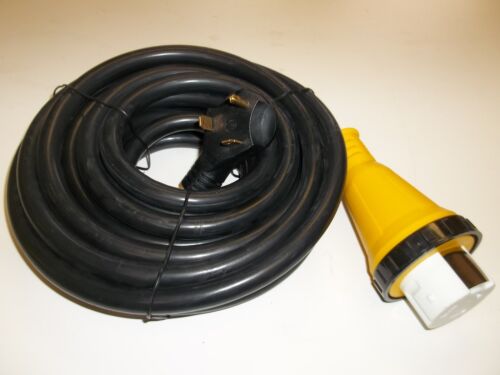 25' RV Power Cord Adapter 30 amp Male to 50 amp Connector detachable Marinco 