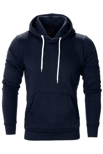 New Mens Fleece Hoodie Pullover Sweatshirt Overhead Top Plain Warm Hoody Jumper