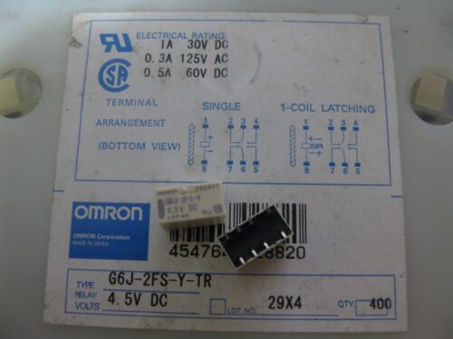 10 pieces G6J-2FS-Y-TR DC4.5 OMRON Surface-mounting Relay 4.5V