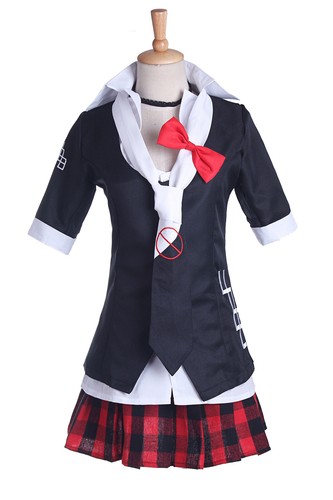 Danganronpa Enoshima Junko Short Sleeve Skirt Uniform Dress Cosplay Costumes
