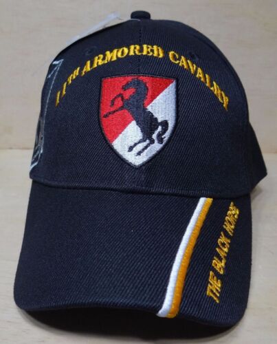 11TH ARMORED CAVALRY /" THE BLACK HORSE /" BALL CAP LICENSED CAP