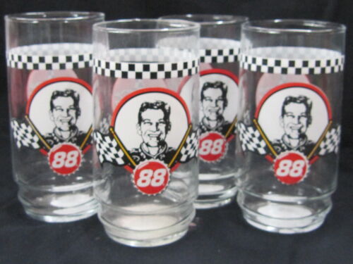 NEW Lot of 4 Coca-Cola Nascar Glasses #88 Dale Jarrett 