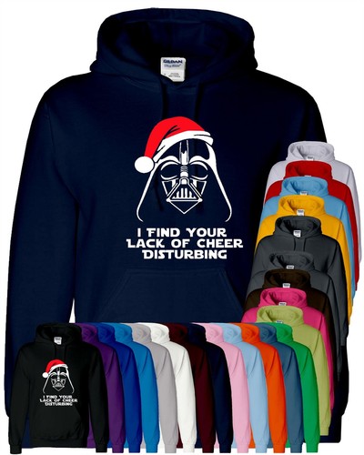 Darth Vader Mens Hoodie Star Wars Funny Christmas Themed Gift Jumper Hoody