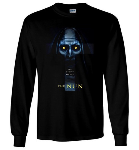 The Nun T Shirt Conjuring Universe American Horror Movie Men Long Sleeve T-Shirt