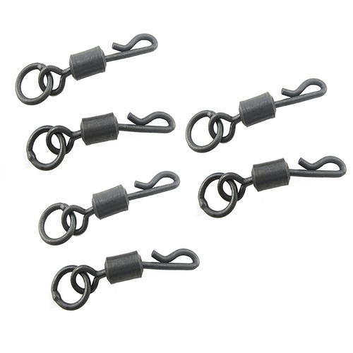 10pc Quick Change Size 8 Flexi Ring Swivels Carp Rig Tackle Fishing Kwik A+